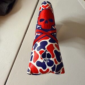 Red and Blue Skull Patterned Men's Accessory